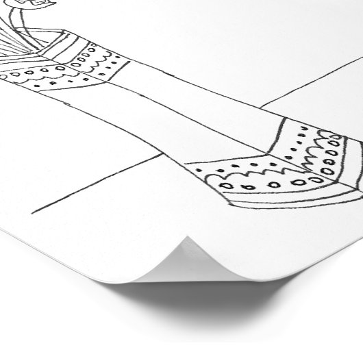 Blumenstrauß-Illustrationskunst Poster (Ecke)