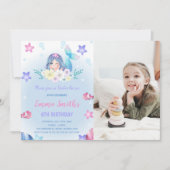 Blumenstrauß im Meer Einladungen mit Foto (Vorderseite)