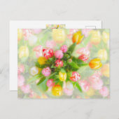 Blumenstrauß im Vintagen Look Postkarte (Vorne/Hinten)