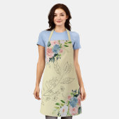 Blumenstrauß in Aquarellfarben, elegant und modern Schürze (Getragen)