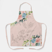 Blumenstrauß in Aquarellfarben, elegant und modern Schürze (Vorderseite)