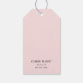 Blumenstrauß in Aquarellfarben in Rosa Vielen Dank Geschenkanhänger (Rückseite)