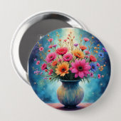 Blumenstrauß in bunten Farben Button (Vorne & Hinten)