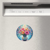 Blumenstrauß in bunten Farben Magnet (In Situ (Geschirrspüler))