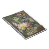 Blumenstrauß in einer Vase mit Vogelnest Notizblock (Rechte Seite)