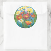 Blumenstrauß in Grenze I Runder Aufkleber (Tasche)