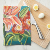 Blumenstrauß in Grenze II Geschirrtuch (Viertel Falte)