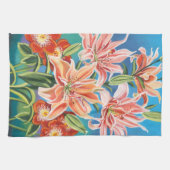 Blumenstrauß in Grenze II Geschirrtuch (Horizontal)