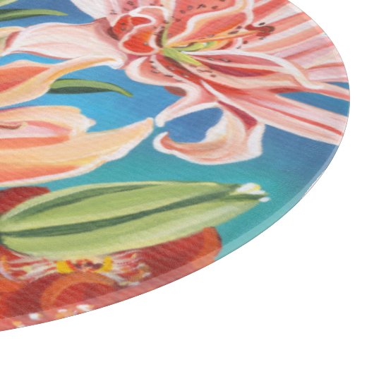 Blumenstrauß in Grenze II Schneidebrett (Ecke)