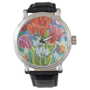 Blumenstrauß in Grenze III Armbanduhr