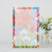 Blumenstrauß in Grenze III Briefpapier (Stehend Vorderseite)