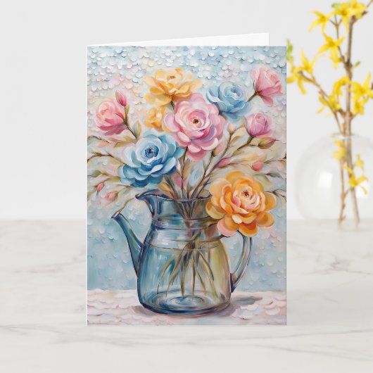 Blumenstrauß in Pitcher Karte (Gelbe Blume)