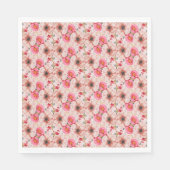 Blumenstrauß in rosa Brautparty Junggeselinnen-Abs Serviette (Vorderseite)