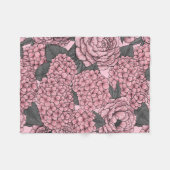 Blumenstrauß in Rosa Fleecedecke (Vorderseite (Horizontal))