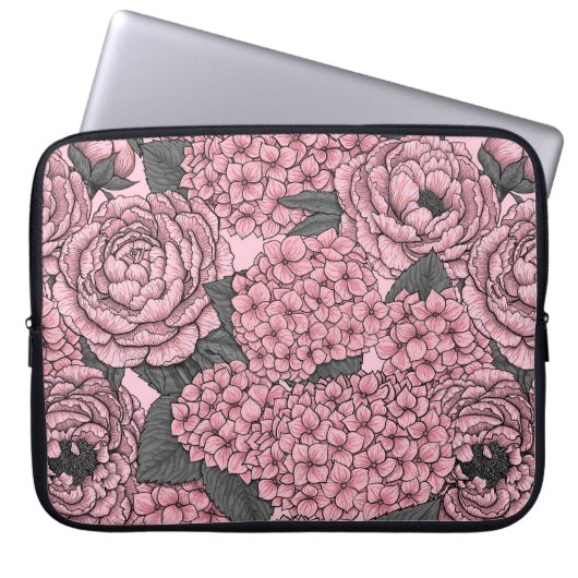 Blumenstrauß in Rosa Laptopschutzhülle (Vorderseite)