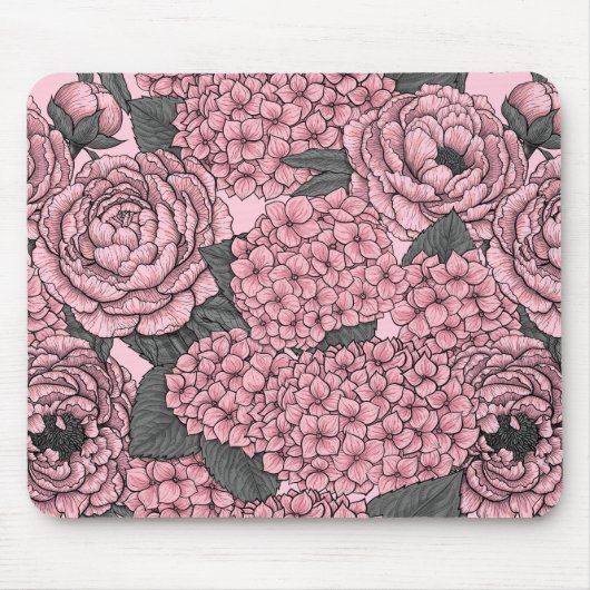 Blumenstrauß in Rosa Mousepad (Vorne)