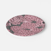 Blumenstrauß in Rosa Pappteller (Schrägansicht)