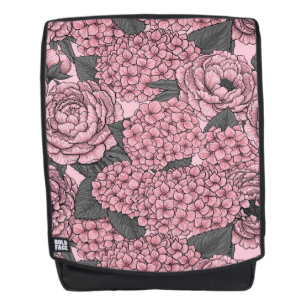 Blumenstrauß in Rosa Rucksack