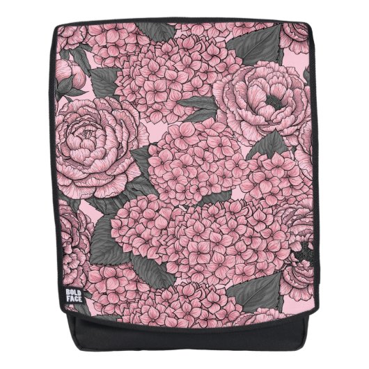 Blumenstrauß in Rosa Rucksack (Vorderseite)
