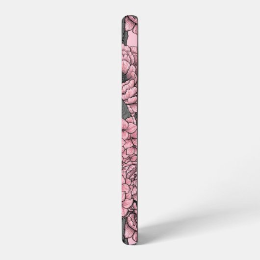 Blumenstrauß in Rosa Samsung Galaxy Hülle (Linke Seite)