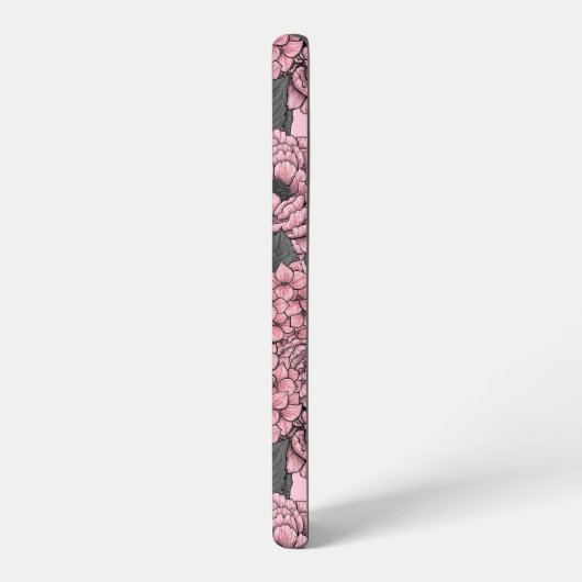 Blumenstrauß in Rosa Samsung Galaxy Hülle (Linke Seite)