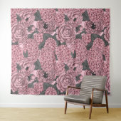 Blumenstrauß in Rosa Wandteppich (Beispiel (Horizontal))