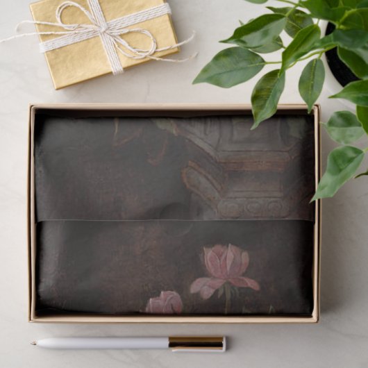 Blumenstrauß in schwarzem Decodiapier Seidenpapier (Geschenk)