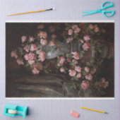 Blumenstrauß in schwarzem Decodiapier Seidenpapier (Basteln)