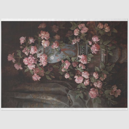 Blumenstrauß in schwarzem Decodiapier Seidenpapier (Vorderseite)