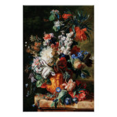 Blumenstrauß in Urne Poster (Vorderseite)