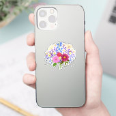 Blumenstrauß individuell geschnittener Aufkleber (Telefon)