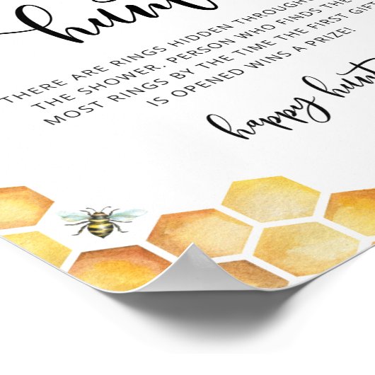 Blumenstrauß-Jagd auf Brautparty Poster (Ecke)