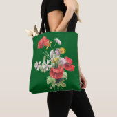 Blumenstrauß, Jägergrüner Hintergrund, Tasche (Von Nahem)