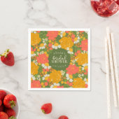Blumenstrauß-Junggesellinnenabschied-Papierplatten Serviette (Beispiel)