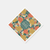 Blumenstrauß-Junggesellinnenabschied-Papierteller Serviette (Ecke)