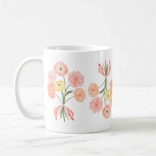 Blumenstrauß Kaffeetasse (Links)