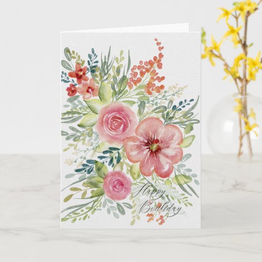 Blumenstrauß Karte (Gelbe Blume)