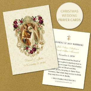Blumenstrauß katholische Hochzeitskarte