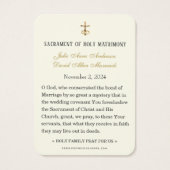 Blumenstrauß katholische Hochzeitskarte (Rückseite)