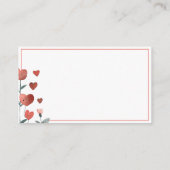 Blumenstrauß & Kirschen Windeln Raffle Babydusche Begleitkarte (Rückseite)