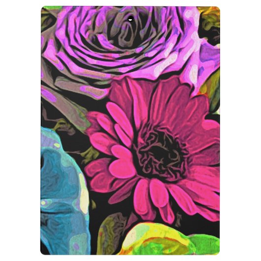 Blumenstrauß-Klemmbrett Klemmbrett (Rückseite)