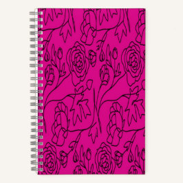 Blumenstrauß Kunst am Rosa Bakkplatz Notizblock