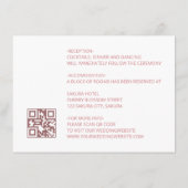 Blumenstrauß-Kunst Chinesische Hochzeiten Details Begleitkarte (Rückseite)