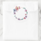 Blumenstrauß-Kunst, Dichtung und Musik Runder Aufkleber (Tasche)