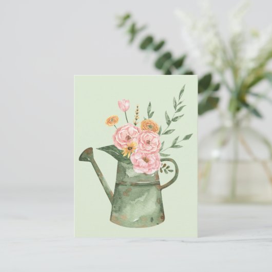 Blumenstrauß-Kunst Postkarte (Stehend Vorderseite)