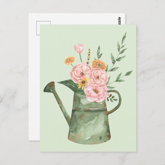 Blumenstrauß-Kunst Postkarte (Vorne/Hinten)