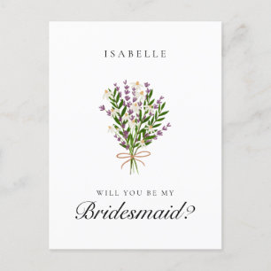 Blumenstrauß Lavendel Brautjungfer Vorschlag Postk Postkarte