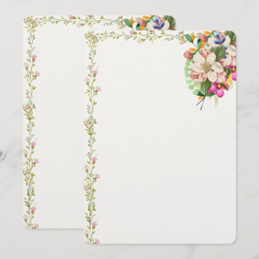 Blumenstrauß Leere Einladung (Vorne/Hinten)