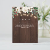 Blumenstrauß-Lichter Hochzeitskarte RSVP Karte (Stehend Vorderseite)