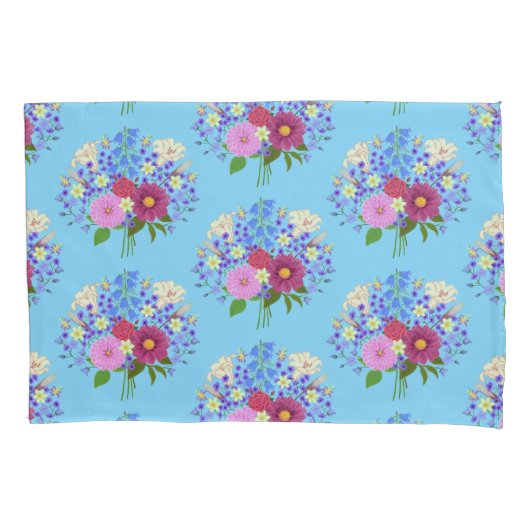Blumenstrauss Light Blue Kissenbezug (Vorderseite)